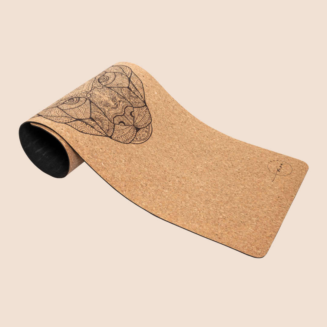 Black Panther Cork Yoga Mat